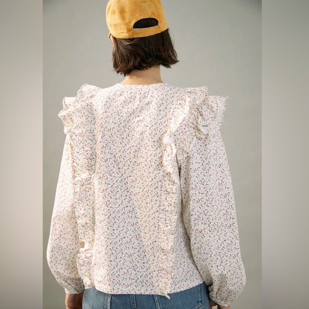Anthropologie Allaire Ruffled Top - Picture 3 of 8